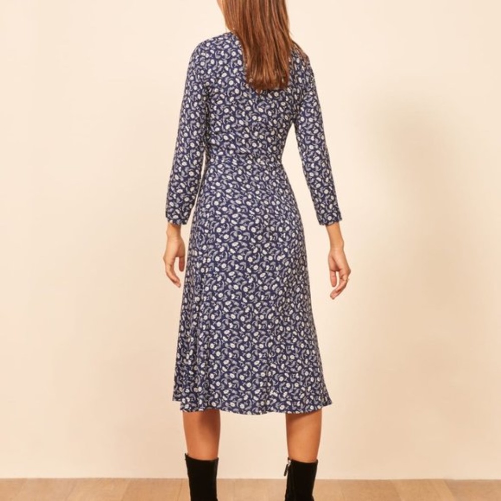 Reformation Blue Moon Dress Monterey Size 10 NWT - Picture 3 of 11